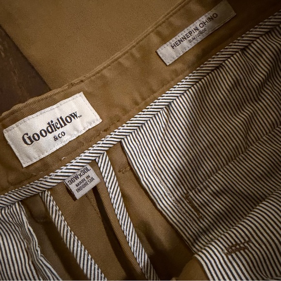 NWT Goodfellow & Co Men's Khaki Chinos 36x30 - Picture 3 of 8